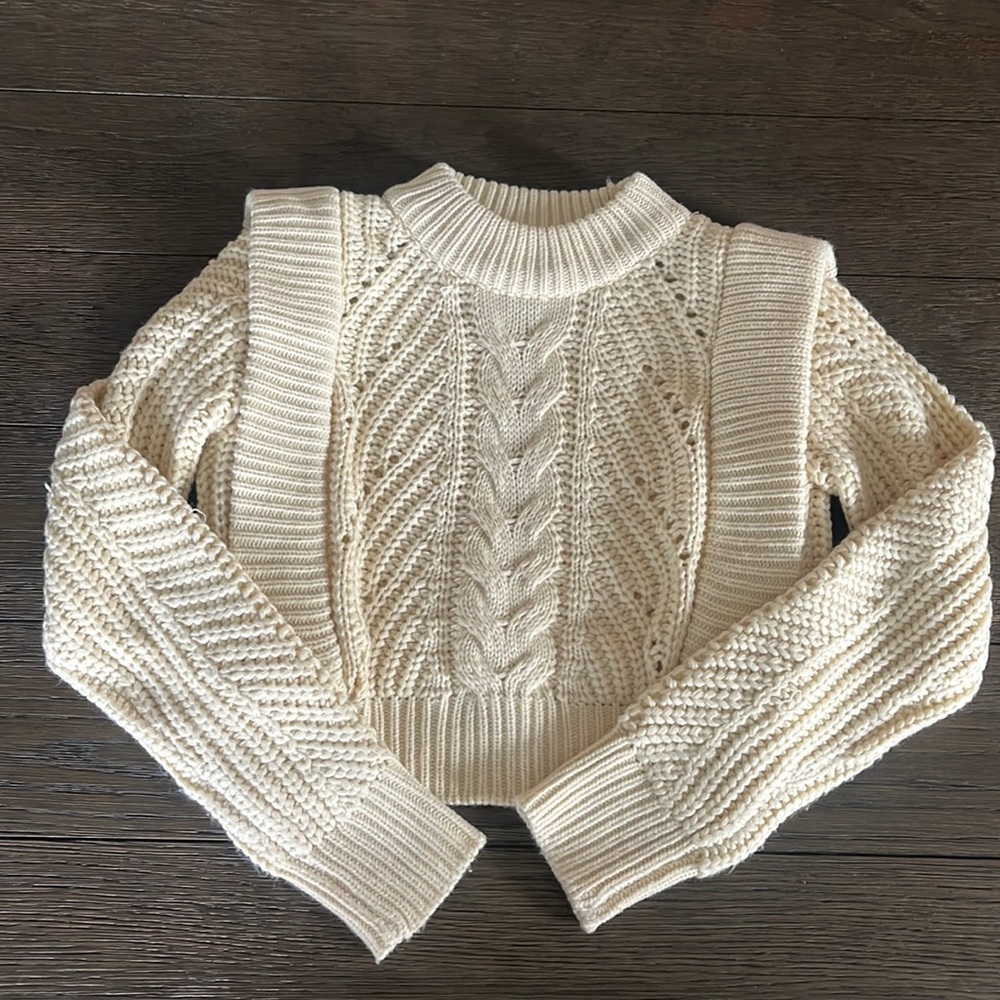 Cropped Knit Sweater